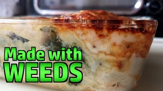 White & Green Lasagne (Made With Weeds From My Garden)