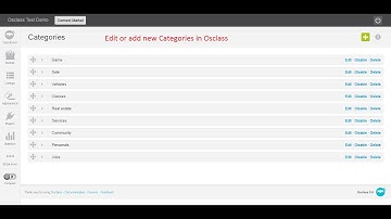 How to edit categories in osclass