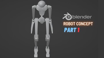 3D Robot Character in Blender (Process Timelapse) part-1 (form/shape)