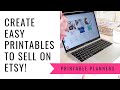 How to Create EASY and FAST Digital Products To Sell On Etsy | Printable Planner Canva Tutorial