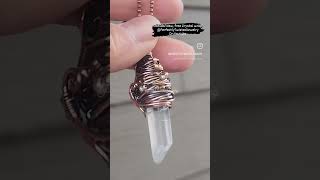 Wire wrapping crystal points? Try this! easy, cute, beginner friendly tutorial! #wirewrappedcrystals