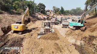 Professional Engineering Canal Construction Bulldozer Paving stone, Excavator Trimming Slope by Machines TV 3,460 views 8 days ago 1 hour, 12 minutes