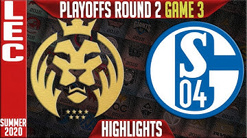 MAD vs S04 Highlights Game 3 | LEC Playoffs Summer 2020 Round 2 | MAD Lions vs Schalke 04 G3