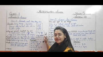 Metropolitan School May Session 3 Class 1 Science Lesson