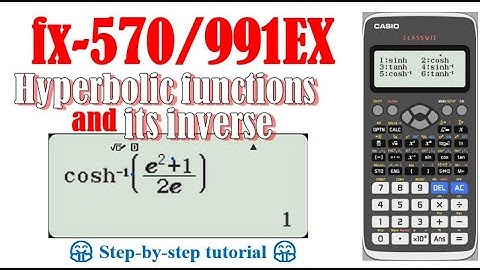 Hyperbolic functions (fx-570/991EX)
