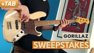 SWEEPSTAKES - Gorillaz | Bass Cover with Play Along Tabs