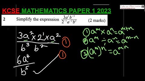 KCSE MATHEMATICS 2023 PAPER 1 QUESTION 2
