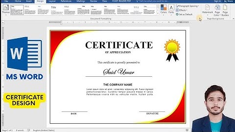 How to Make Amazing Certificate Design in Ms Word | Certificate Design in Microsoft Word in Urdu