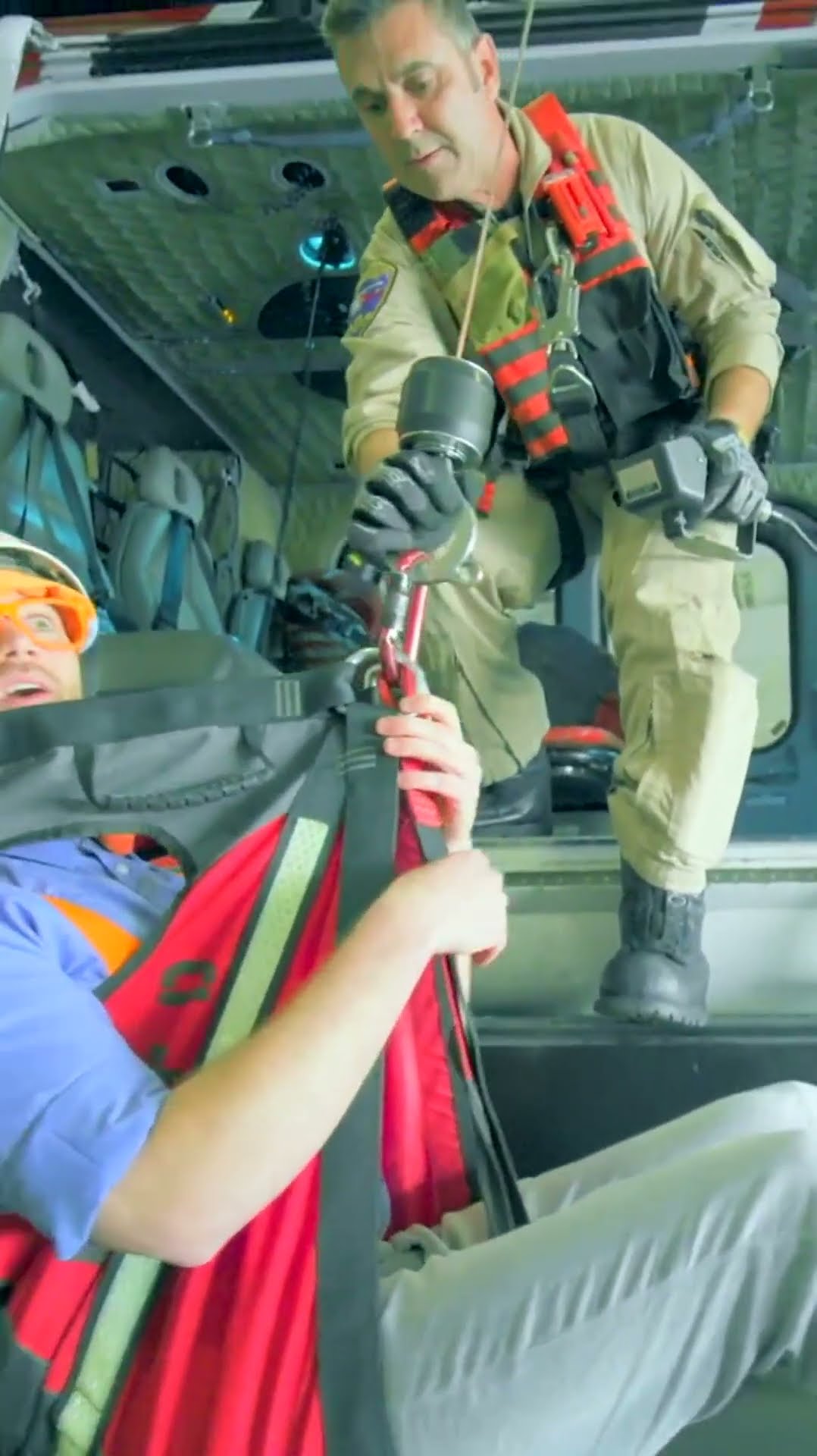 Blippi LIFTED by Helicopter!!? | Blippi Shorts | #shorts #blippi #blippimusic