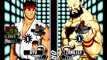 Capcom VS SNK Pro (Dreamcast) Arcade Mode as Blanka/Dan/Ryu