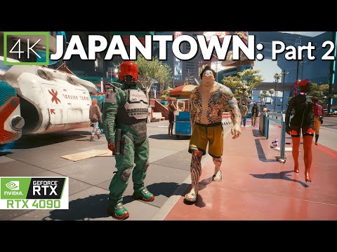 Walking in Cyberpunk 2077: Overdrive Ray Tracing RTX 4090 - JapanTown: Part 2