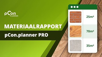 Materiaalrapport met vloer-, wand- en plafondoppervlakken (Excel-export in m²) | pCon.planner PRO