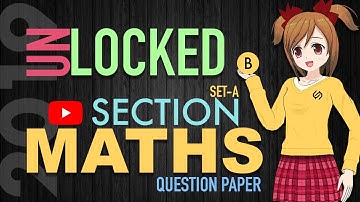 PREVIOUS YEARS QUESTION PAPER  | SET-A | SECTION-B | HBSE | CLASS 12 MATHS | 2019