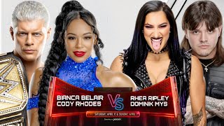 WWE 2K23 - Mixed Gender Tag Team Match - Cody Rhodes Bianca Belair VS Dominik Mysterio Rhea Ripley