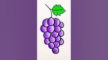 Grapes drawing | Grapes Colour 🔥😍 #shorts #youtubeshorts #art #drawing #trending #drawingideas