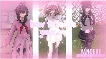 how to make your oc!!🌹// Yandere Simulator // POSEMOD