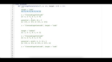 LeetCode 2287 Rearrrange Characters to Make Target String