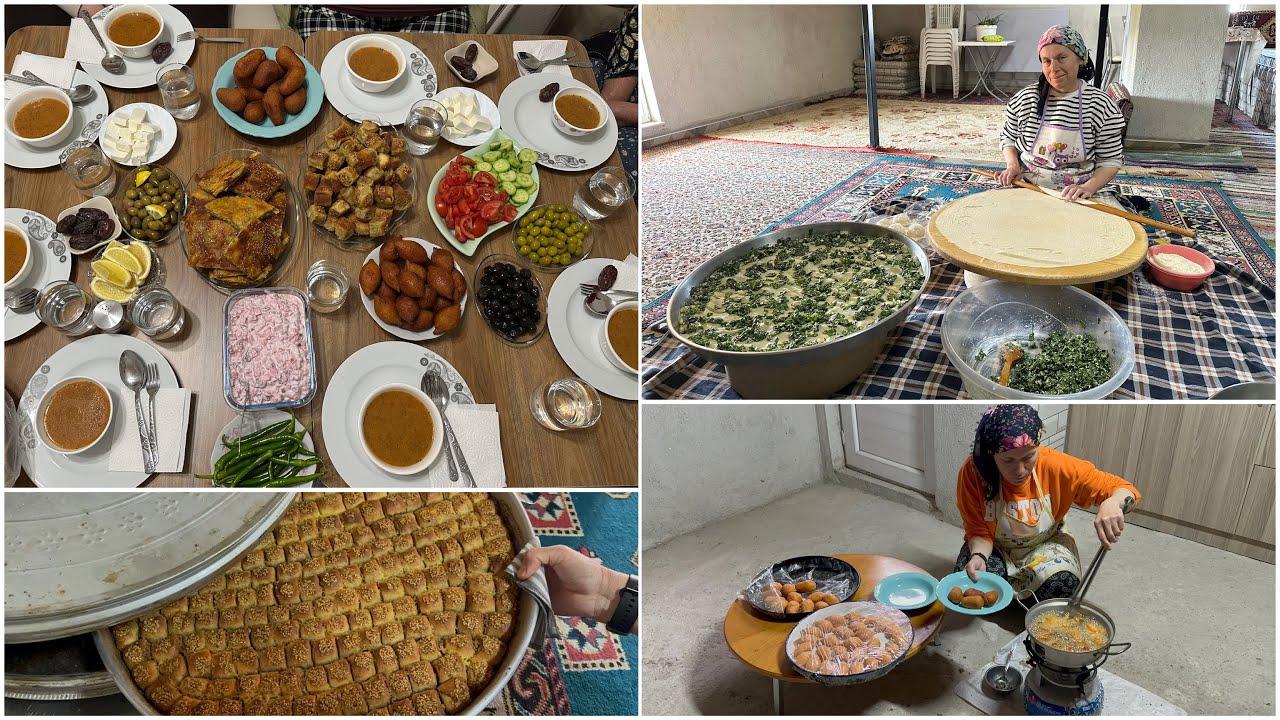 GÖRÜMCEMGİLİ İFTARA DAVET ETTİM🥰 ISPANAKLI TEL BÖREĞİ VE PEKSİMET YAPIMI