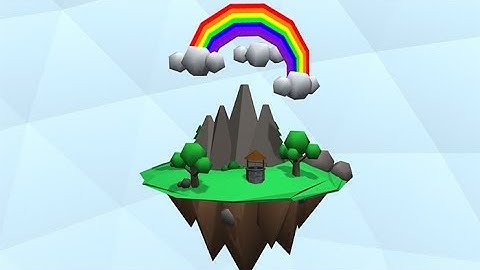 WebGL Low-Poly Floating Island