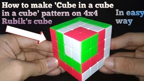 Cube in a cube pattern on 4x4 ||🔥Easy trick🔥|| Easy pattern || #shorts