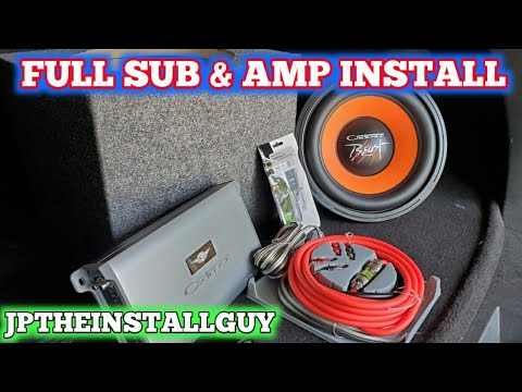 How to install a sub and amp in your car | FULL DETAILED INSTALL WITH ...