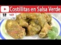 CÓMO HACER COSTILLITAS EN SALSA VERDE | Vicky Receta Facil