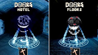 DOORS Hotel VS DOORS Floor 2 -  Crucifix Use Rush (Roblox Comparison)