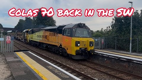 Colas Class 70 heads to Cornwall with a rail delivery @ Keyham Station - 24/08/25 #colasrail 