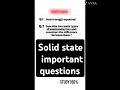 ➡️Solid state important questions and easy answers #latest #chemistry #class 12th