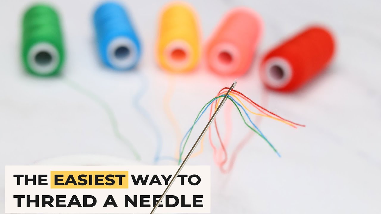 5 Needle Threading HACKS - How to thread a needle the EASIEST WAY 