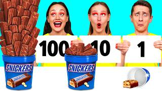 100 Capas de Alimentos Desafío | Momentos Divertidos por KaZaZa Challenge