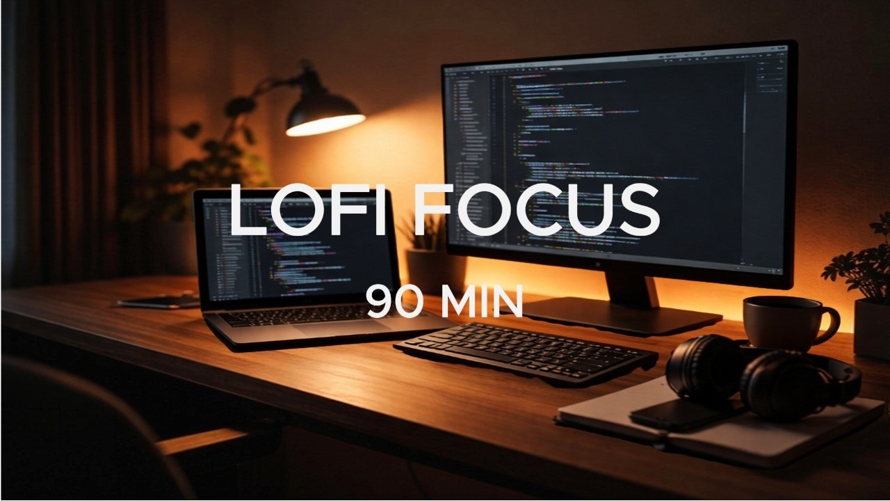 Lofi Focus Music – 91 Minute Study & Work Session | No Lyrics