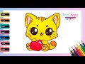 Cómo dibujar un GATO KAWAII - Paso a paso