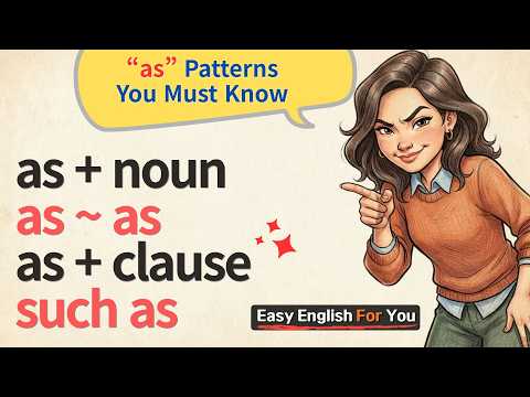Easy English: The Real Top 5 Uses of "AS" That Always Confused You | English speaking, listening