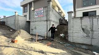 Bahçe duvarı,desenli bahçe duvarı,beton duvar,istinat duvarı.