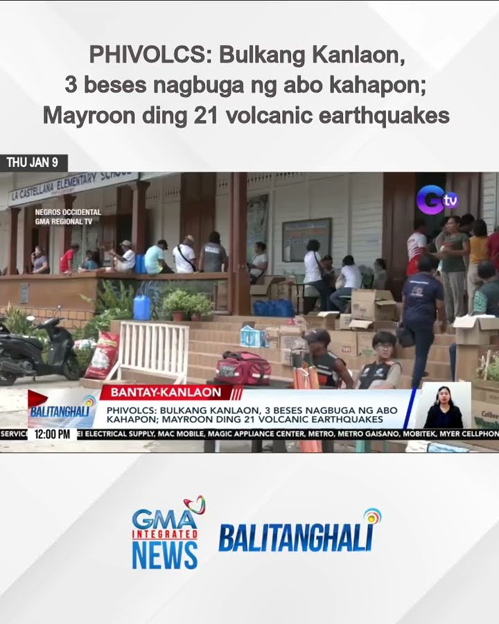 PHIVOLCS - Bulkang Kanlaon, 3 beses nagbuga ng abo kahapon; Mayroon ding 21... | Balitanghali