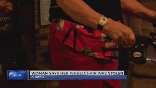 Woman says wheelchair was stolen
