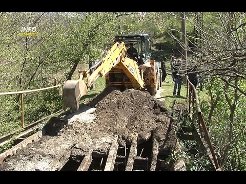 „მეშახტის“ სტადიონისა და დაზიანებული ხიდის აღდგენა მიმდინარეობს