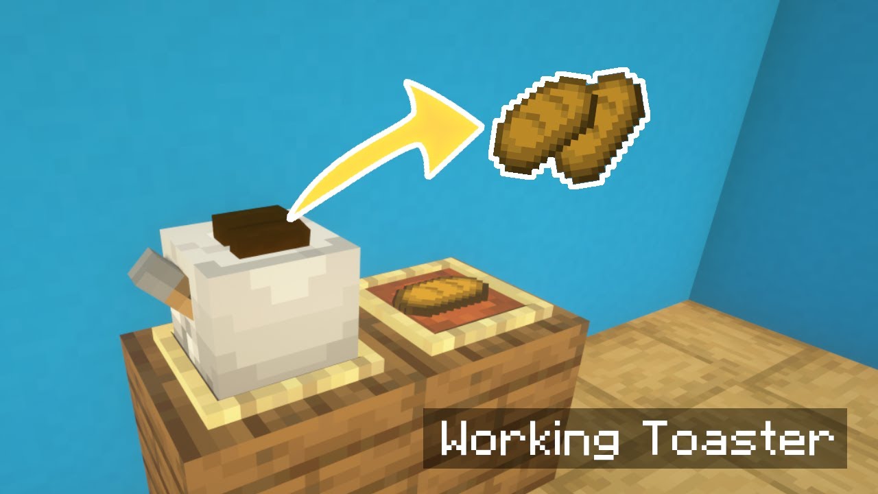 Minecraft: How to make a working Toaster - YouTube