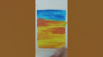 draw coconut tree in beace #oilpastel #painting #drawing #easydrawing #sunset #coconuttree