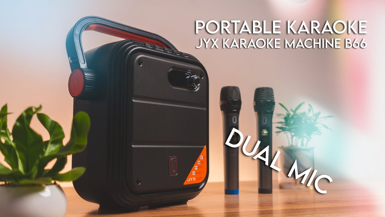 JYX Karaoke Machine for Adult with 2 Wireless Microphones Bluetooth  Portable Speaker PA Karaoke System Set with Karaoke, FM Radio, Recording  Functions