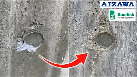 Basilisk Self-Healing Concrete in action