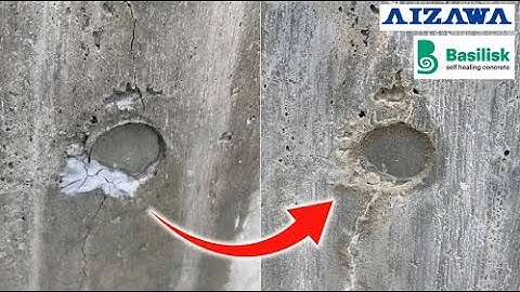 Basilisk Self-Healing Concrete in action