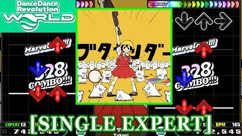 【DDR WORLD】 ブタサンダー[Buta Thunder] / Yukopi [SINGLE EXPERT] 譜面確認+Clap
