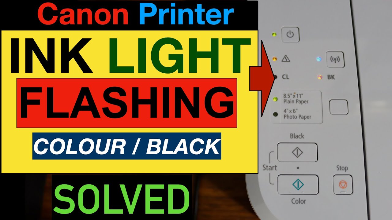 canon printer mg2520 alarm light stays on