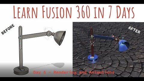 Beginners Tutorial: Learn Fusion 360 in 7 days  - 2025 Edition | Day 6 -  Rendering and Animations