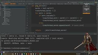 Решение задачи на python Single pig latin - Codewars (5kyu)