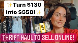 GOODWILL THRIFT HAUL TO SELL ONLINE VIA POSHMARK &amp; EBAY! Part time reseller MOM