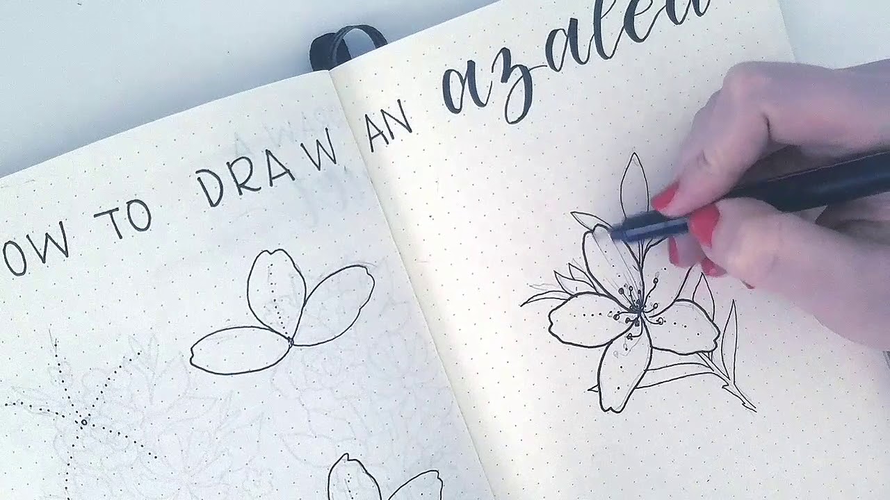 How To Draw Easy Flower Doodles For Bullet Journal Spreads