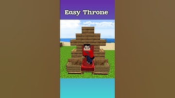 Easy Throne in Minecraft | #minecraft #minecraftshorts #shorts